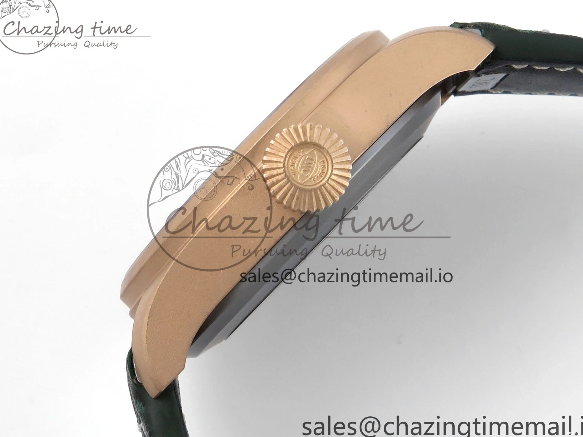 MIROTIME 0505 Durable Big Pilot IW329702 M+F 1:1 Best Edition Green Dial on Green Leather Strap MY 7006